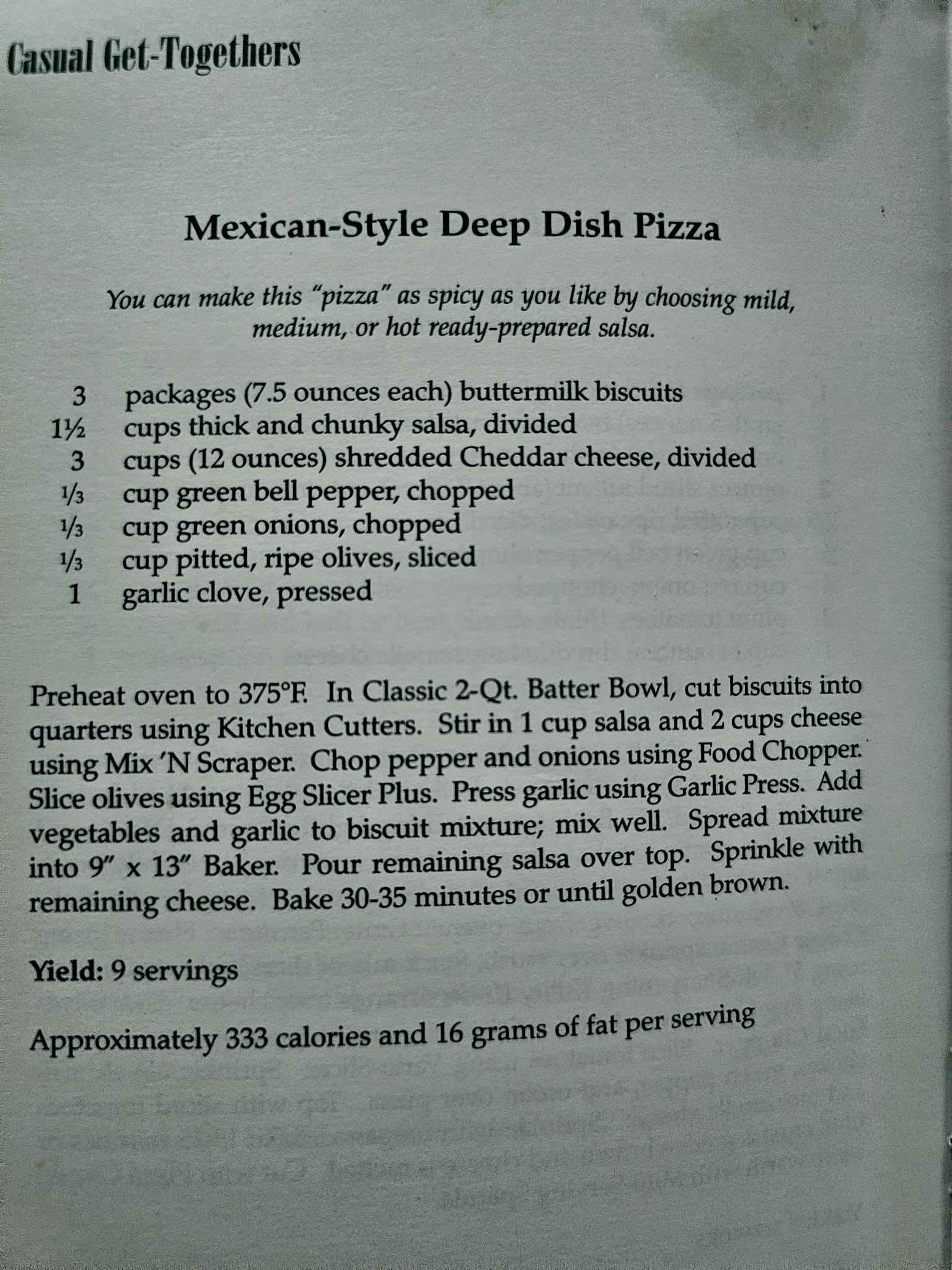 Original 1996 Mexican-Style Deep-Dish Pizza recipe