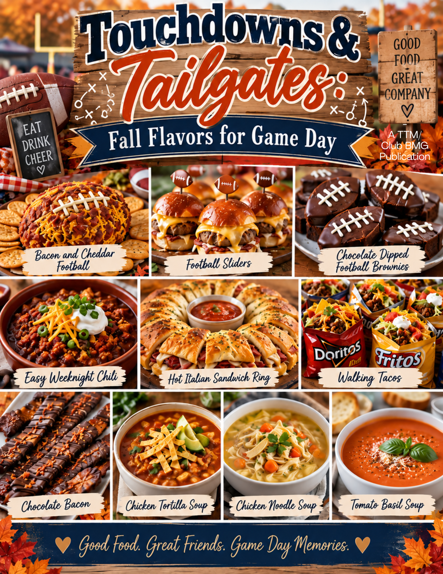 Touchdowns & Tailgates: Fall Flavors for Game Day cookbook cover